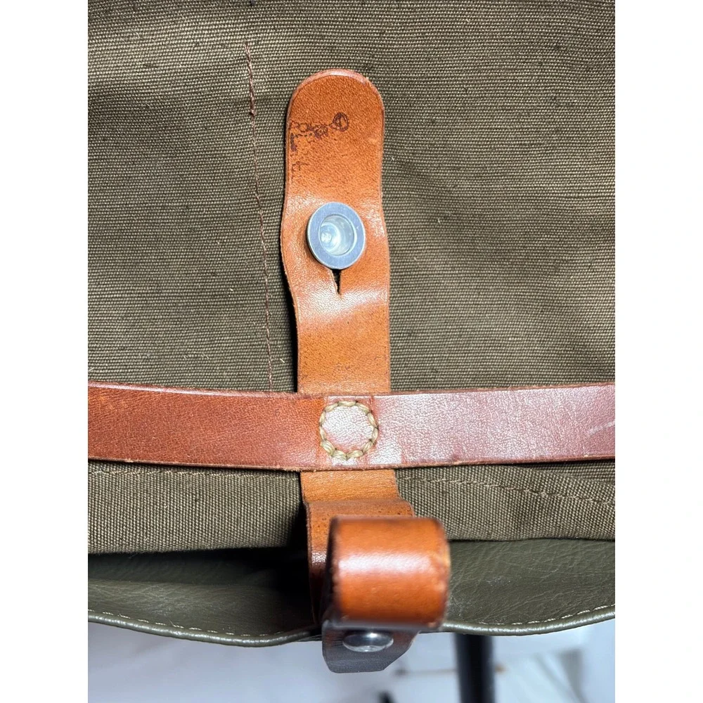 Vtg Swiss Army Bread Bag Oskar Vogel Military Satchel Canvas Crossbody Messenger